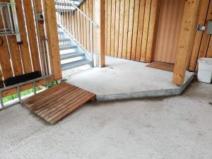 Barrierefrei: Rampe zur Haustüre